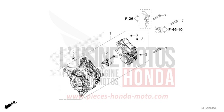 GENERATRICE de Gold Wing PEARL DEEP MUD GRAY (NHC47) 2026